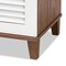 Baxton Studio Coolidge White and Walnut Wood 4-Shelf Shoe Storage Cabinet 163-10392 - alternate 9